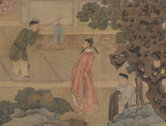 古画中的古人御寒过冬情景